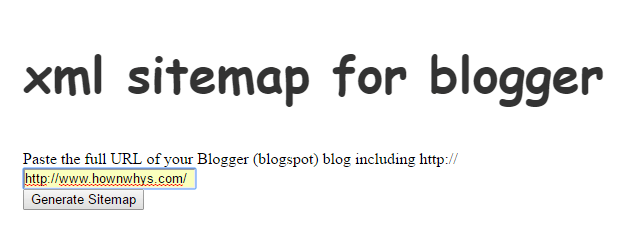 Add a XML Sitemap to your Blogger Blog