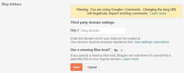 How Change Blogger to Custom Domain