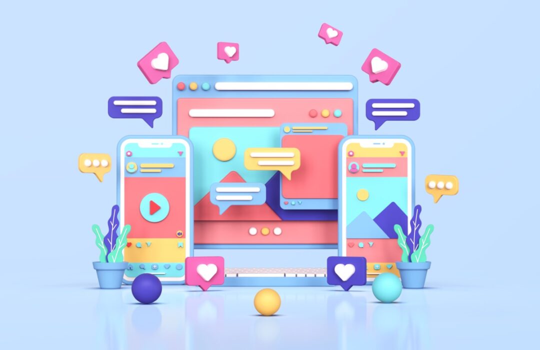 social-media-instagram-digital-marketing-concept-3d-rendering