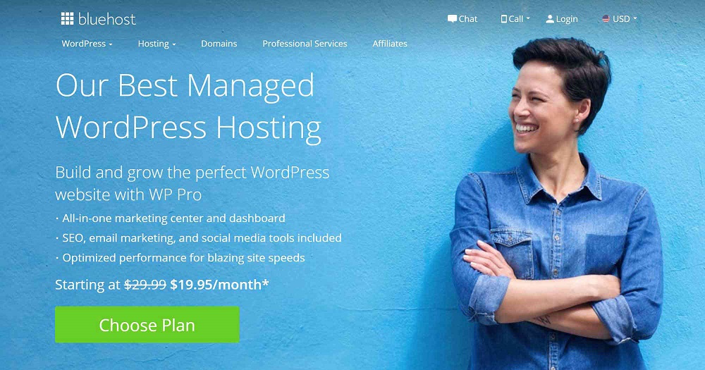 Bluehost wordpress hosting