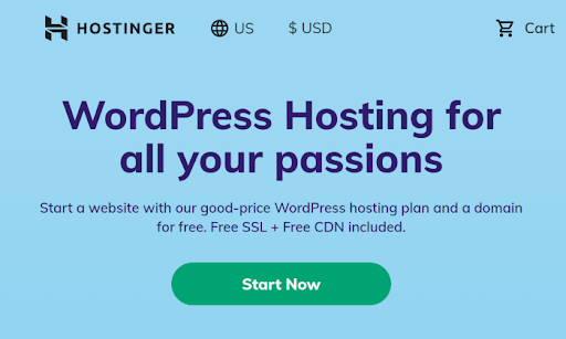 Hostinger wordpress hosting