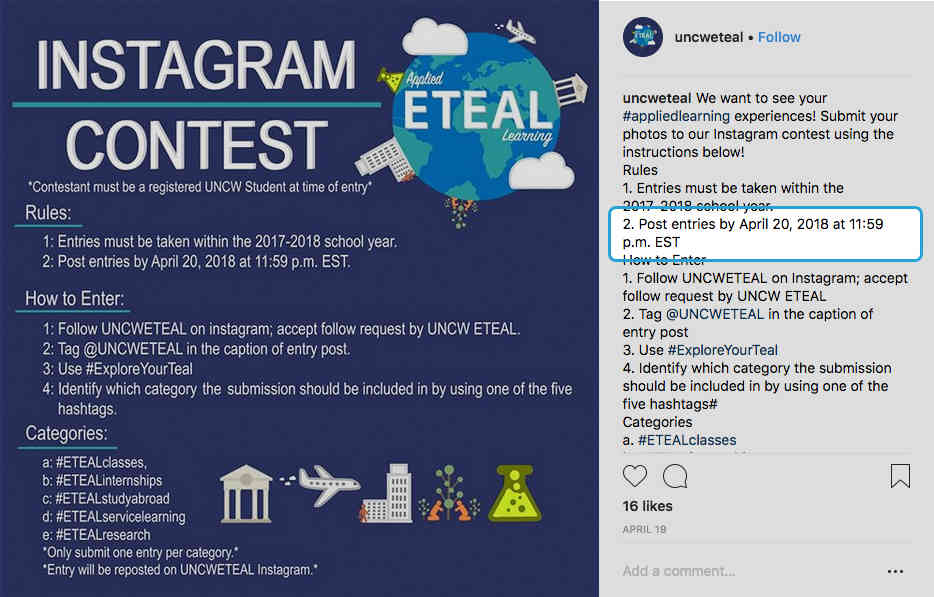 instagram contest