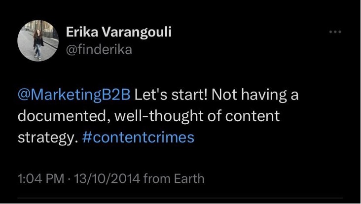 Erika Varangouli Tweet