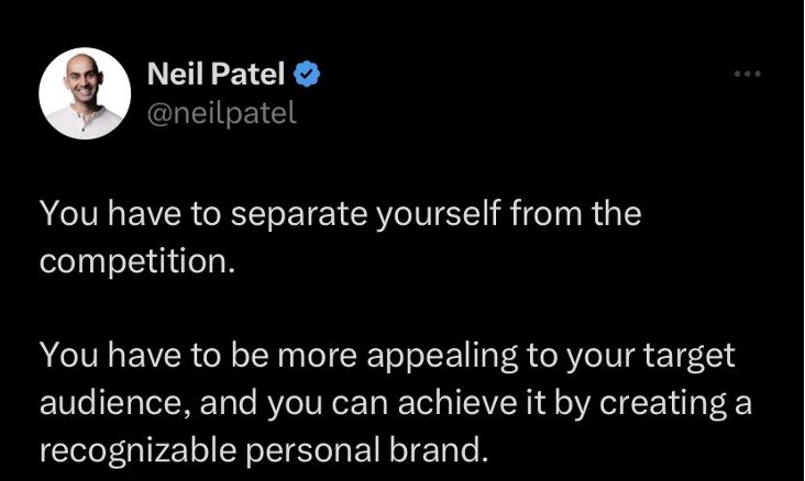 Neil Patel Tweet