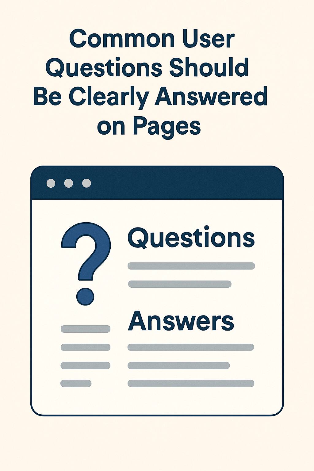Common User Questions Should Be Clearly Answered on Pages