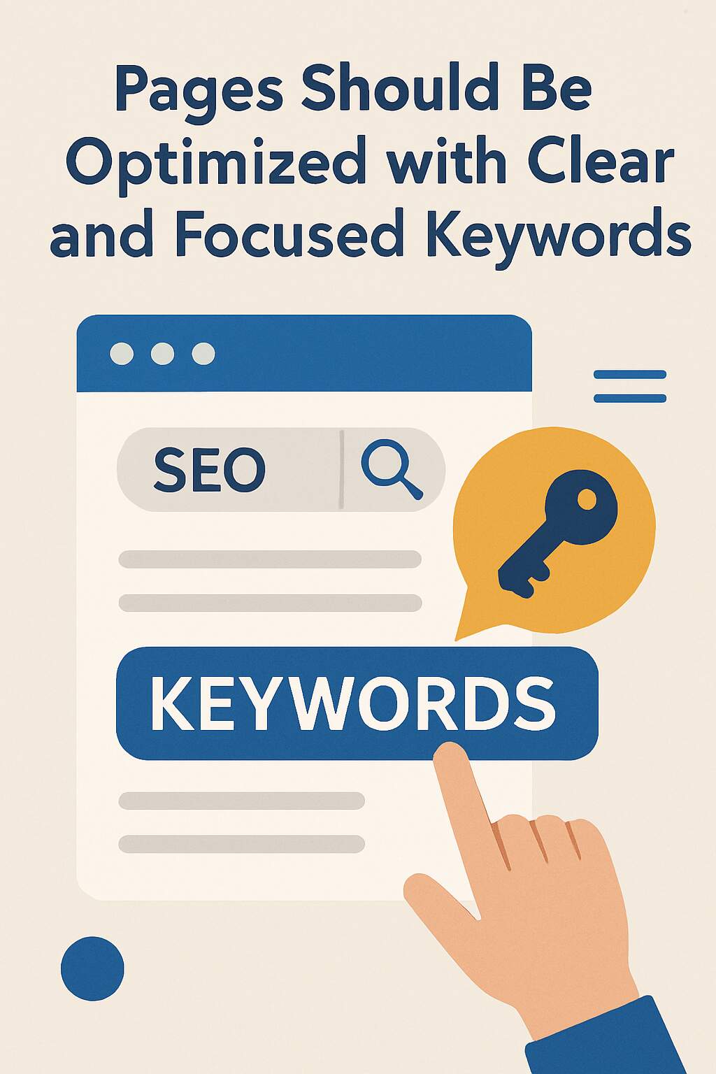 Pages Should Be Optimized with Clear and Focused Keywords
