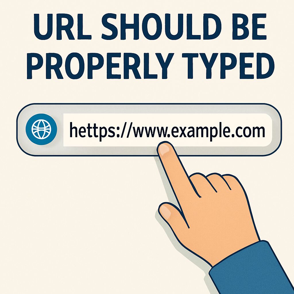 URL Should Be Properly Typed