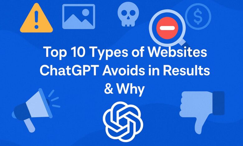Types of Websites ChatGPT Avoids