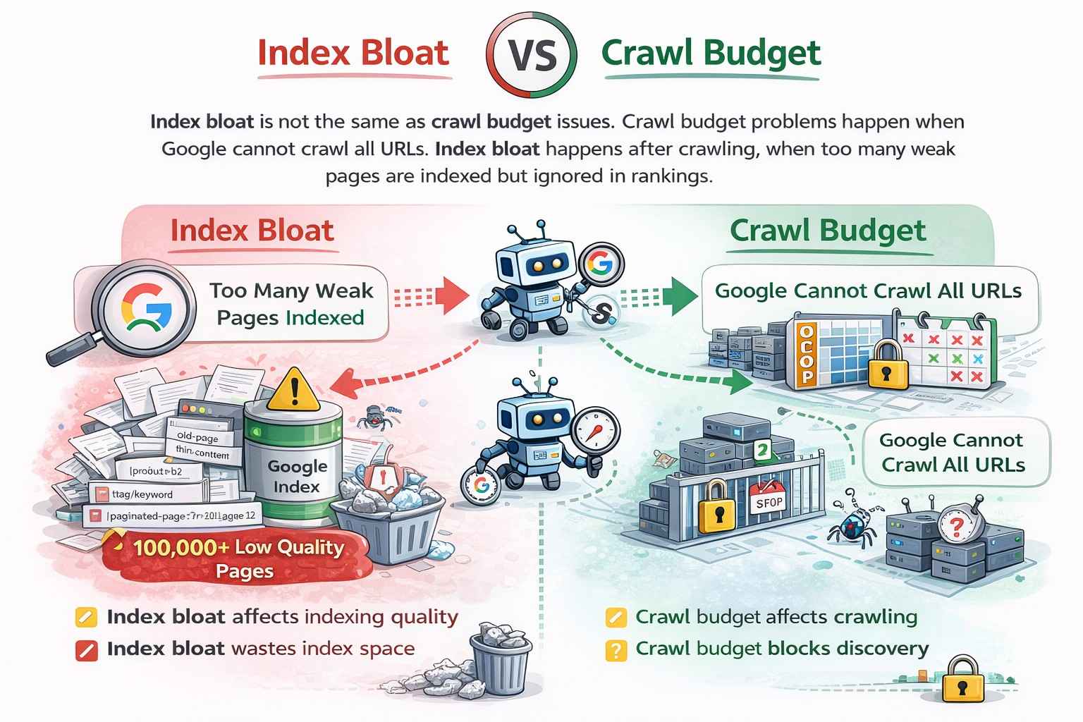 Index Bloat vs Crawl Budget