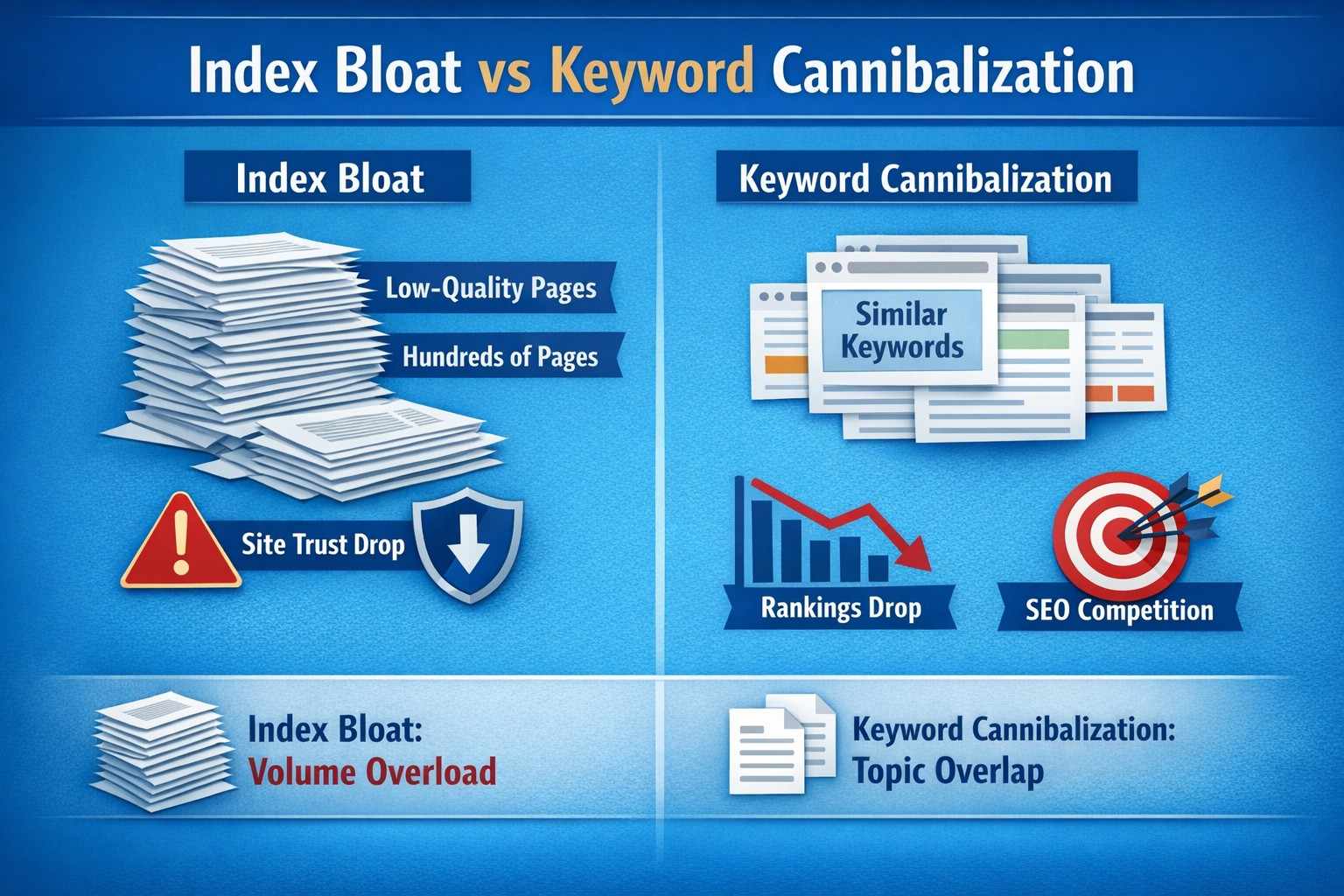 Index Bloat vs Keyword Cannibalization