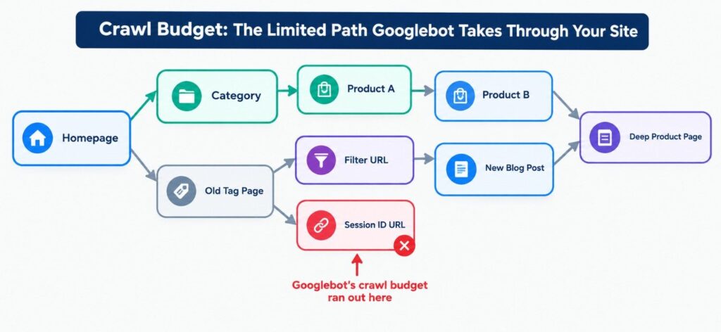 Crawl Budget - Limited Path Googlebot Takes Through Your Site