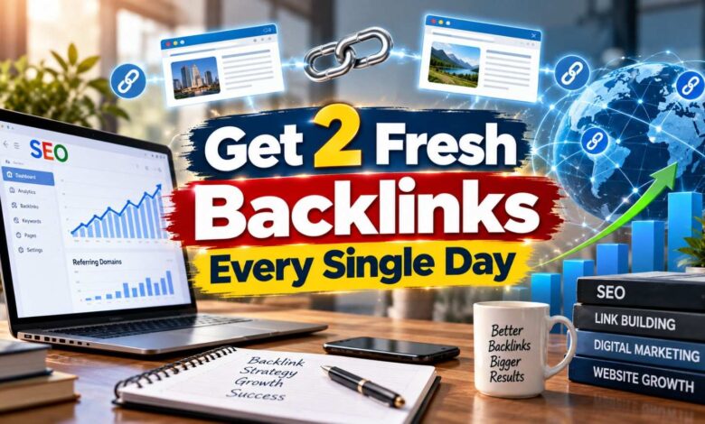 Get 2 Fresh Backlinks Every Single Day
